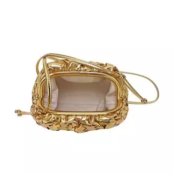 Кошелек/сумка на плечо/клатч Tiffany & Fred из цельнозерновой кожи, золото