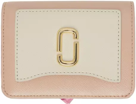 Кошелек The Utility Snapshot Mini Compact в розово-белых тонах Marc Jacobs