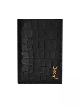 Кошелек Tiny Cassandre для кредитных карт Saint Laurent, черный
