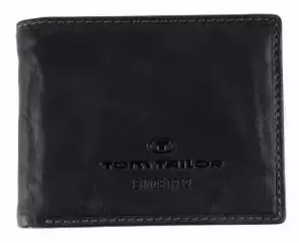 Кошелек TOM TAILOR "LARY", альбомного формата из натуральной кожи, черный