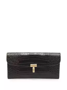 Кошелек Toteme T-Lock с тиснением, коричневый