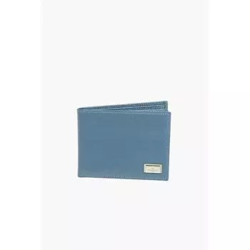 Кошелек тройного сложения из мятой кожи Corneliani, Light Blue