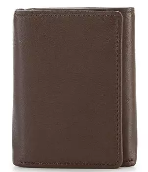 Кошелек тройного сложения Roundtree & Yorke с крылышками, коричневый