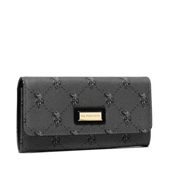 Кошелек U.S. Polo Assn. HamptonL Flap, серый