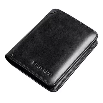 Кошелек унисекс Banyanu, Черный - Trifold - Щетка для защиты от кражи