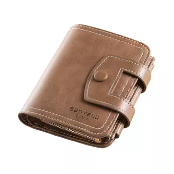 Кошелек унисекс Banyanu, Fashionable Brown - Практичная кисть для защиты от краж