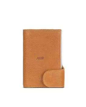 Кошелек унисекс из кожи Гента с RFID-защитой верблюжьего цвета Jaslen, коричневый