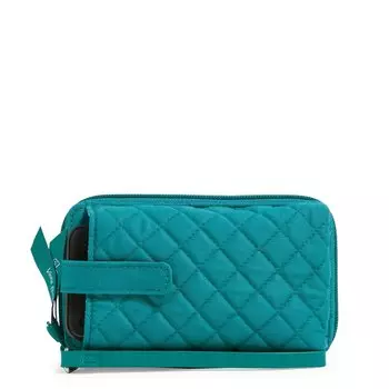 Кошелек Vera Bradley Cotton Smartphone With Rfid Protection, бирюзовый