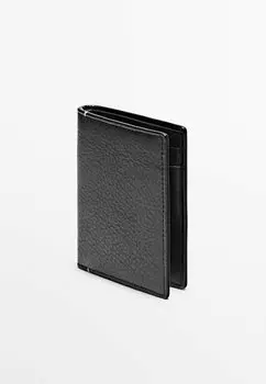 Кошелек VERTICAL Massimo Dutti, черный