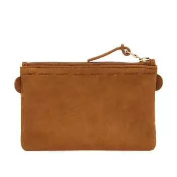 Кошелек Visvim Suede Large Essentials Case, цвет Light Brown