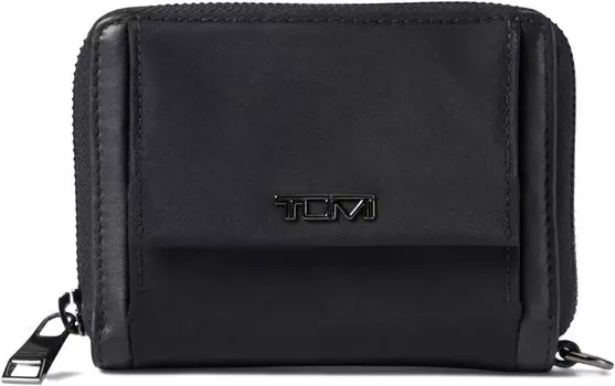 Кошелек Voyageur Trifold Zip-Around Tumi, цвет Black/Gunmetal