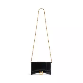 Кошелек в форме песочных часов на цепочке BALENCIAGA, черный