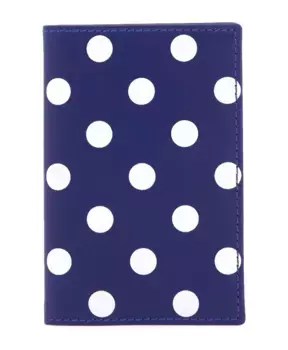 Кошелек в горошек из кожи Comme Des Garons, синий
