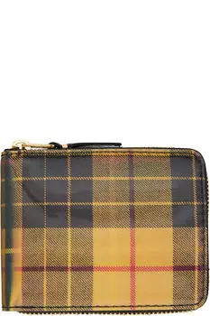 Кошелек в клетку желто-зеленого цвета COMME des GARONS WALLETS