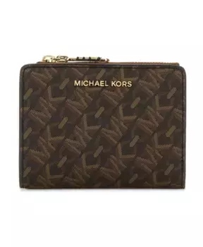 Кошелек в стиле ампир из парусины Michael Kors, коричневый