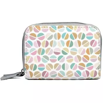 Кошелек Wizard из искусственной кожи с принтом в горошек Julia Buxton, цвет Split Polka Dot Silver