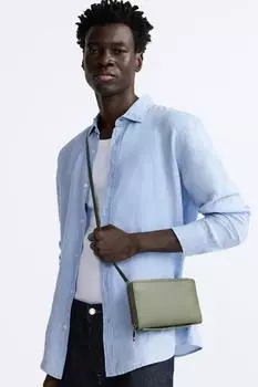 Кошелек xl кроссбоди ZARA, зеленый