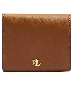 Кошелек женский Lauren Ralph Lauren кожаный с монограммой, коричневый