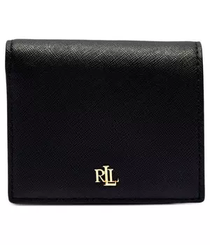 Кошелек женский Lauren Ralph Lauren кожаный с логотипом, черный