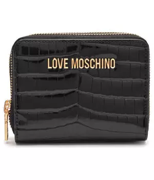 Кошелек женский Love Moschino глянцевый, черный