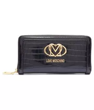 Кошелек женский Love Moschino с логотипом, черный
