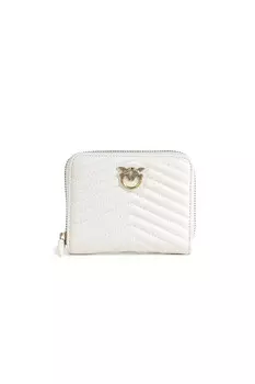 Кошелек женский Pinko стеганый кожаный, белый