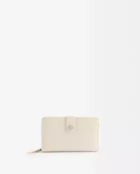 Кошелек женский среднего размера с застежкой на кнопку, однотонный Parfois, бежевый