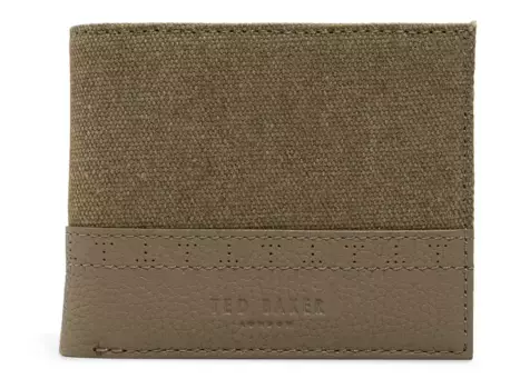 Кошелёк Camden Bifold Ted Baker, Olive Green Fabric/Leather