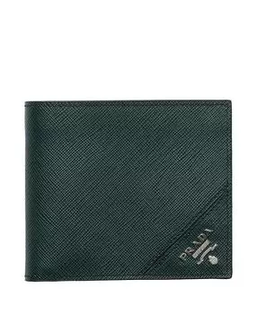 Кошелёк из кожи Saffiano Prada, зеленый
