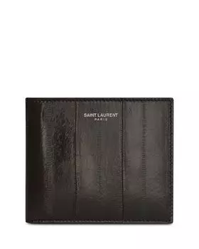 Кошелёк из кожи угря SAINT LAURENT, коричневый