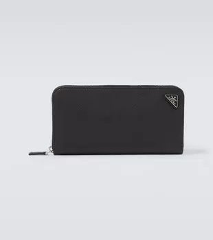Кошелёк из сафьяновой кожи Prada, черный