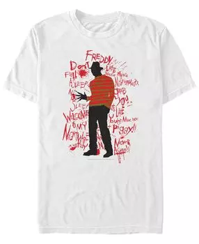 Кошмар на улице вязов японские чернила фредди мужская футболка с коротким рукавом Fifth Sun, белый