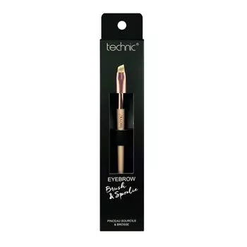 Косметическая кисть Pincel de Maquillaje Eyebrow Brush & Spoolie Technic, 1 unidad