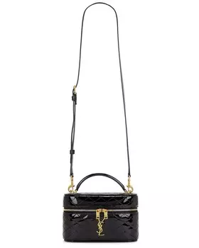 Косметическая сумка с ремешком Saint Laurent, цвет Nero