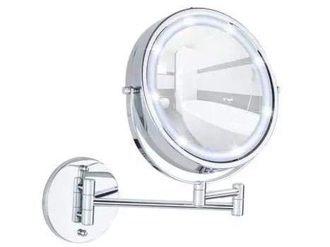 Косметическое зеркало, 22 см WENKO Lumi , серебро