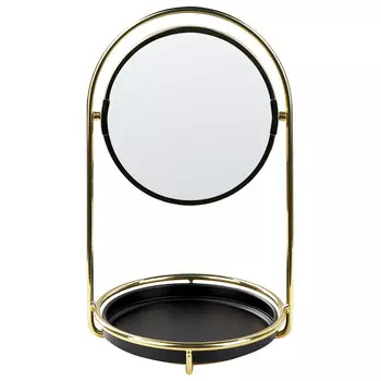 Косметическое зеркало Beliani, золотой/черный