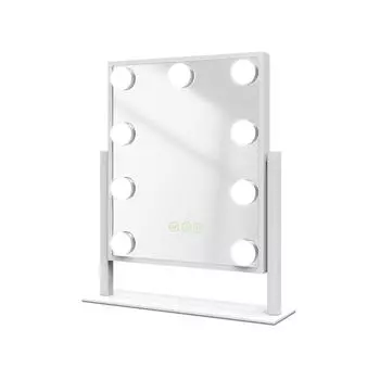 Косметическое зеркало прямоугольное с подсветкой белое Emke, белый