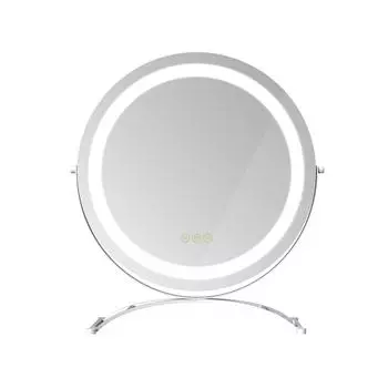 Косметическое зеркало с подсветкой белое 50 см Emke, белый