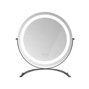 Косметическое зеркало с подсветкой чёрное 50 см Emke, черный