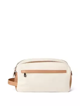 Косметичка Brunello Cucinelli с двойной молнией, нейтральный