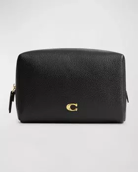 Косметичка Essential из шагреневой кожи Coach, цвет Black