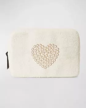 Косметичка из искусственного меха Pearly Heart BTB Los Angeles, цвет White