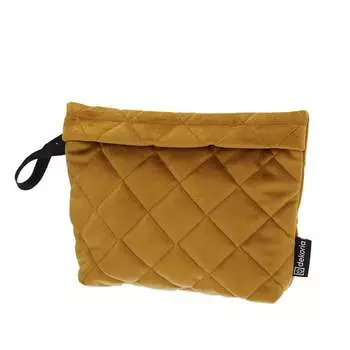 Косметичка/кейс DEKORIA, горчичный, 20x4x16 см , коричневый