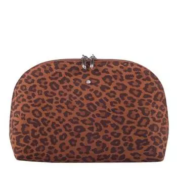 Косметичка кожаная КО319, коричневый Kemer, коричневый