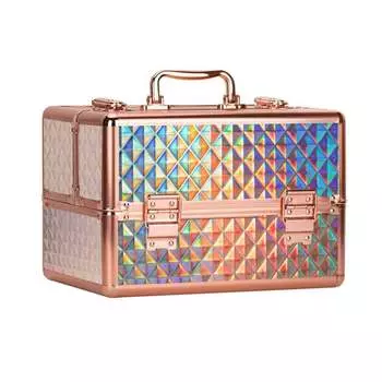 Косметичка М для лаков для ногтей K107-7H розово-золотистая Molly Lac