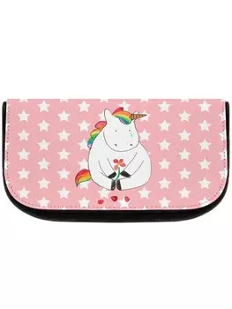 Косметичка Mr & Mrs Panda Einhorn Traurig ohne Spruch, цвет rot pastell