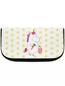Косметичка Mr & Mrs Panda Einhorn Vegan ohne Spruch, белый