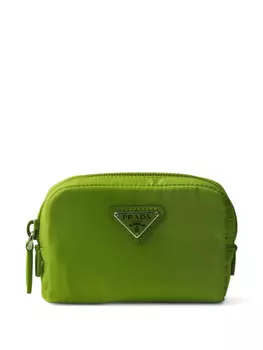 Косметичка на молнии из ре-нейлона Prada, зеленый