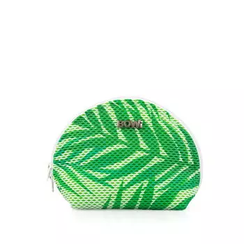 Косметичка полукруглая с 20х16 зеленых листьев Bowi Licie, 1 шт.