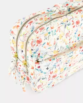 Косметичка с бантом и цветочным принтом Tintoretto, желтый